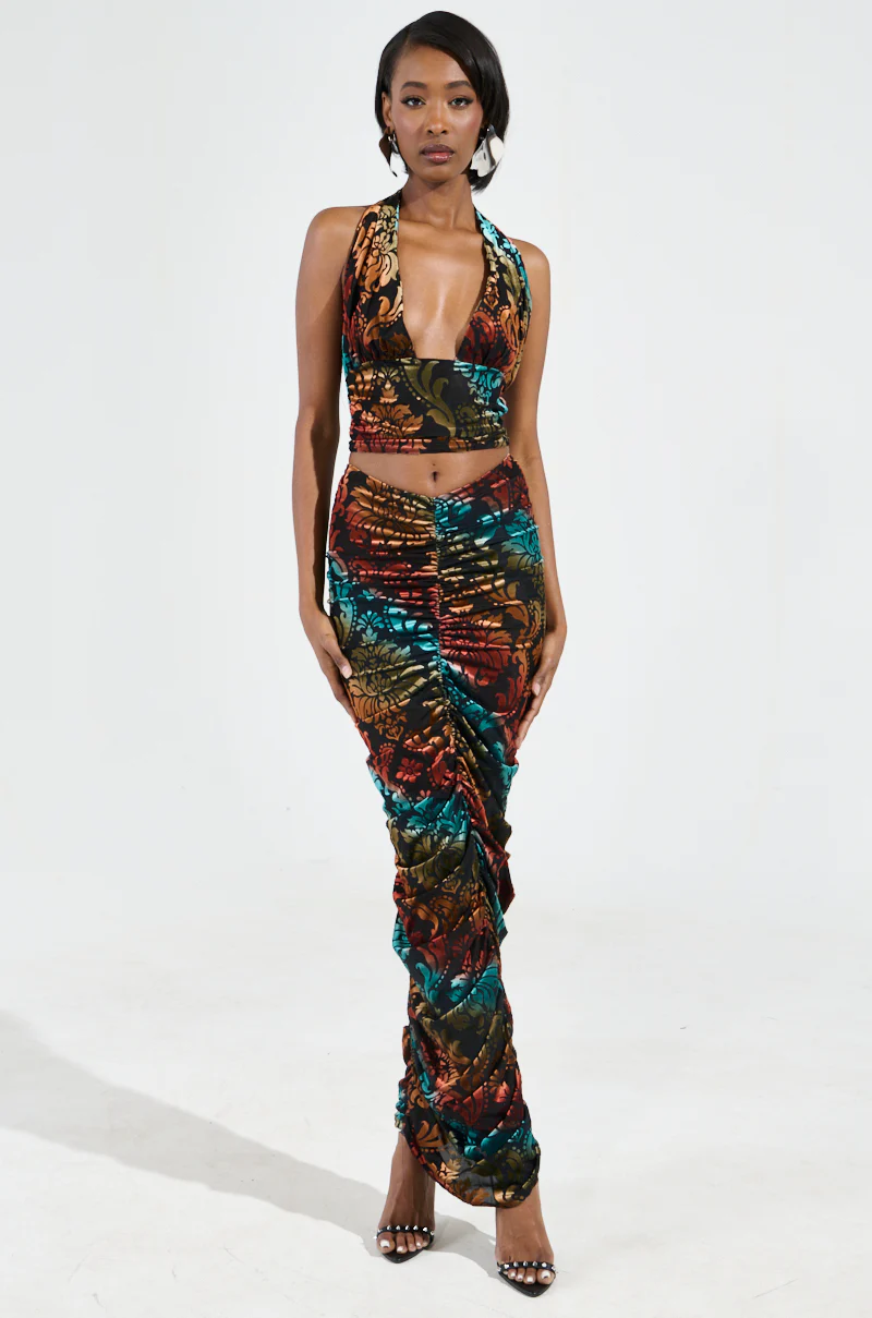 JUST FEELS RIGHT VELVET HALTER TOP - Image 7