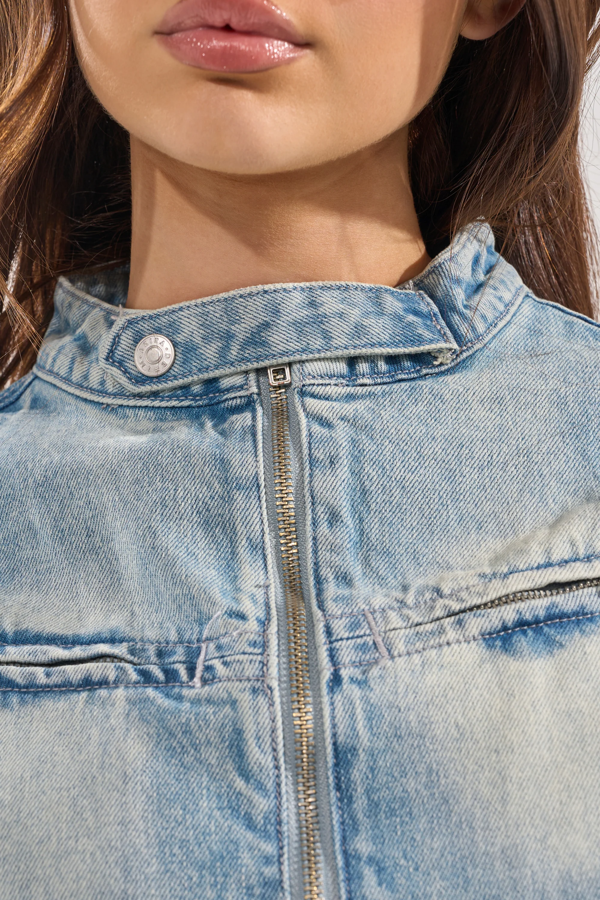 AFTER HOURS DENIM MOTO IN LIGHT BLUE - Image 9