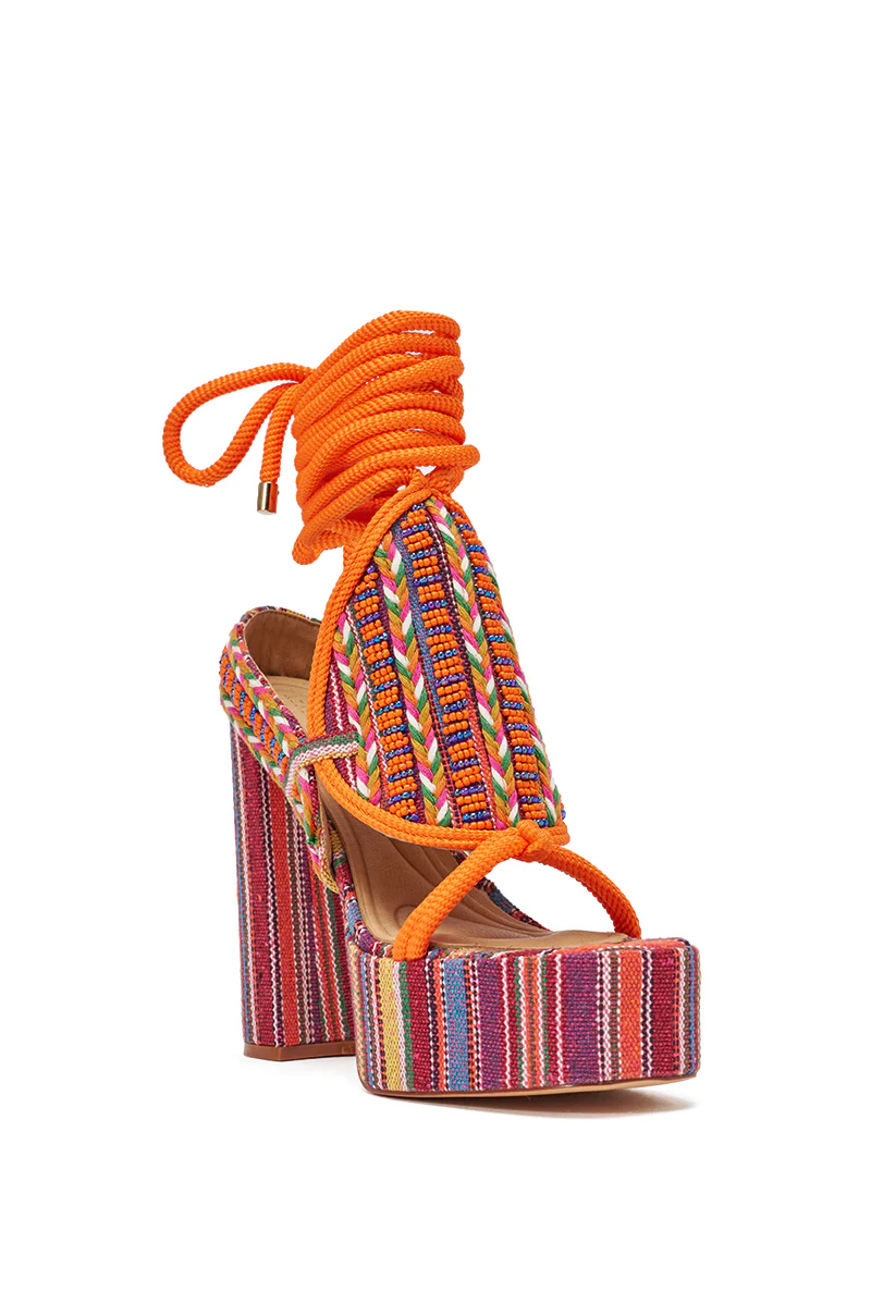 AKIRA GOLD KALINA MULTI CHUNKY BEADED SANDAL - Image 6