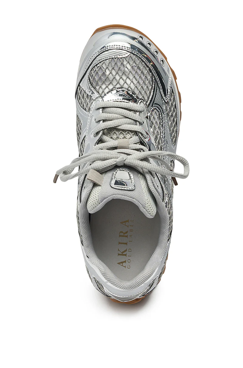 AKIRA GOLD LENIYA SILVER SNEAKER - Image 7