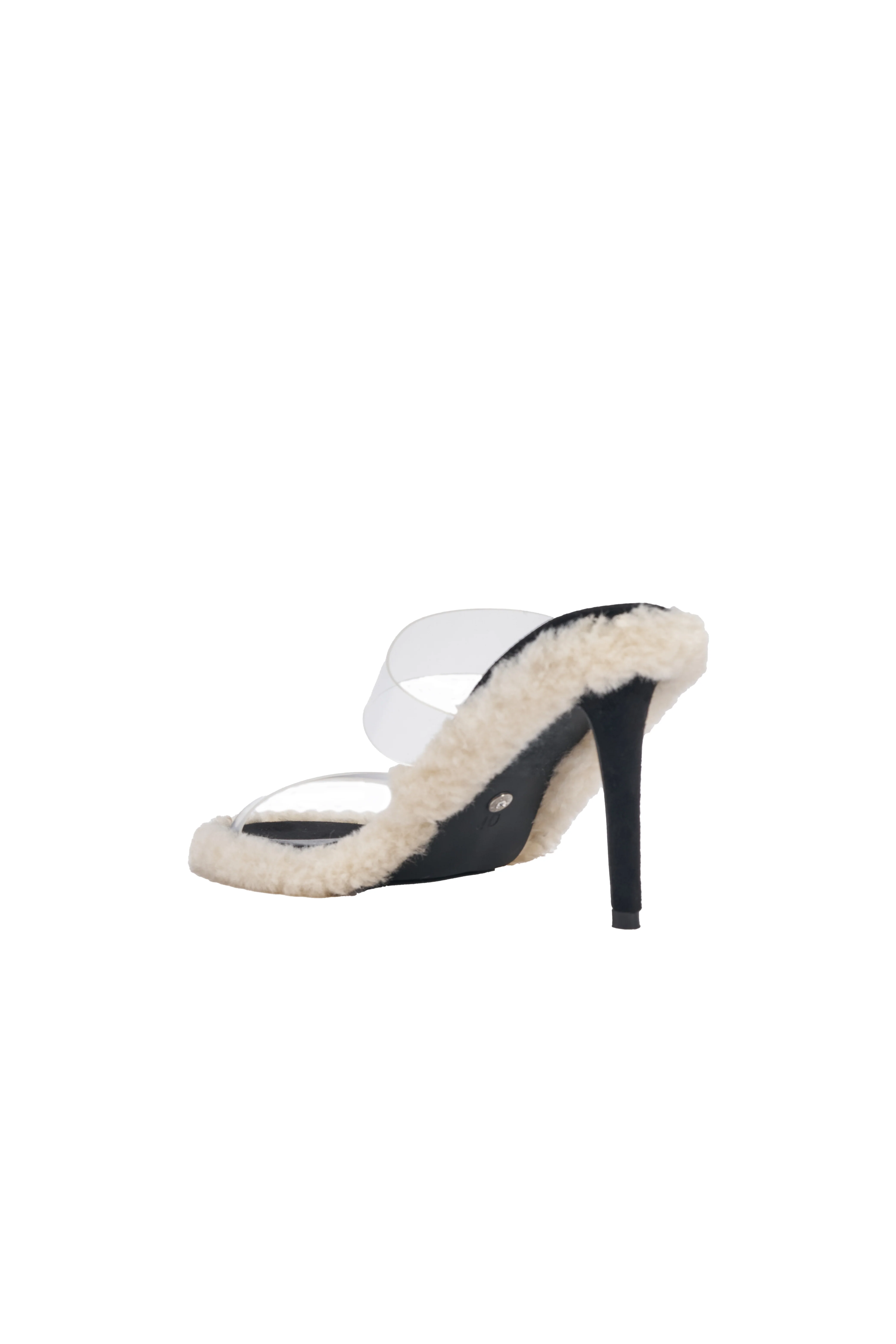 AKIRA GOLD LITTY CLEAR SHERPA LINED SANDAL - Image 6