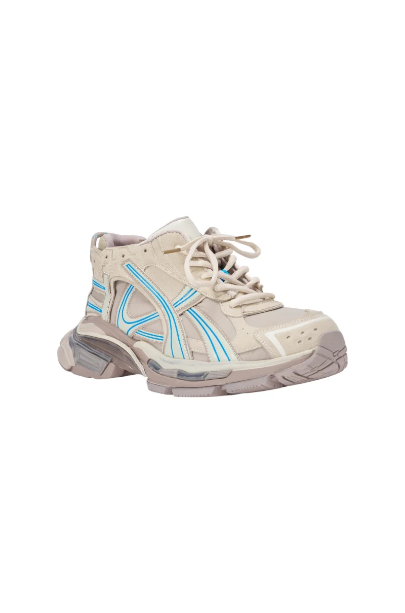 AKIRA GOLD MELAE LIGHT GREY SNEAKER - Image 6
