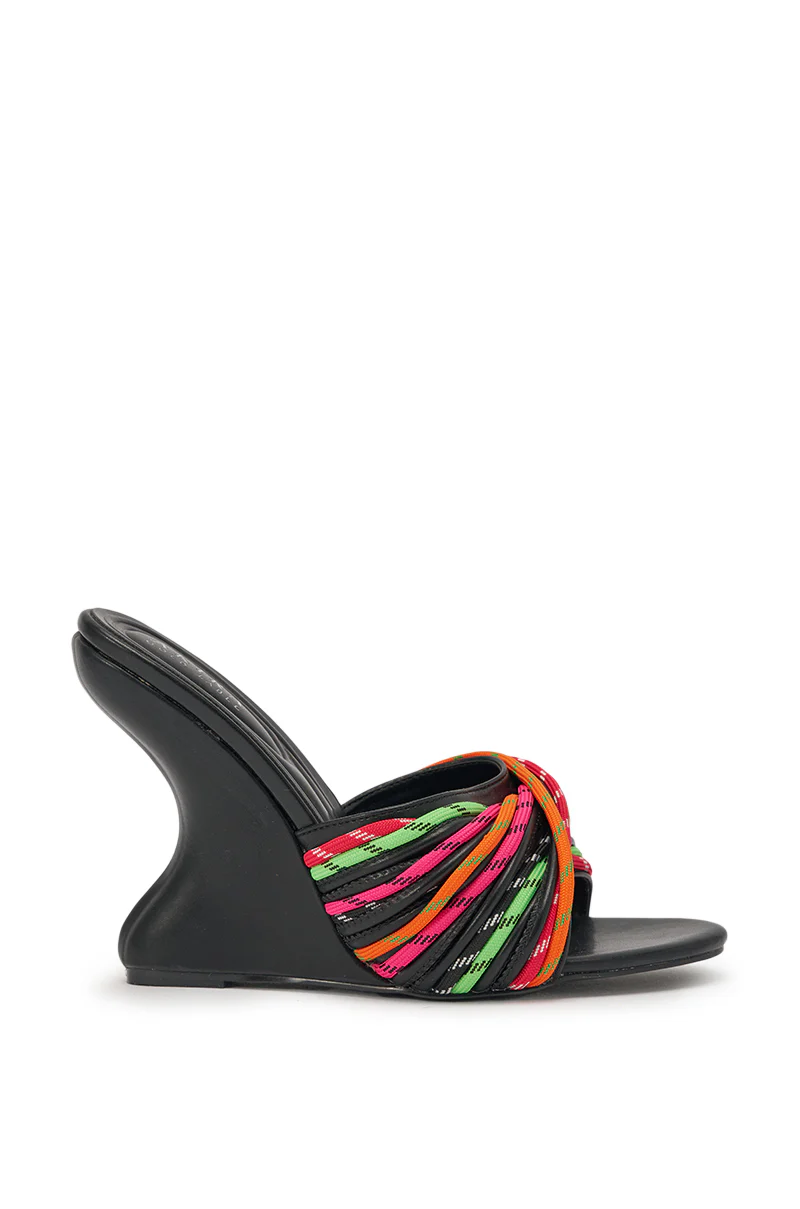 AKIRA GOLD NOWITZKI MULTI WEDGE AND SHOE LACE SANDAL - Image 4