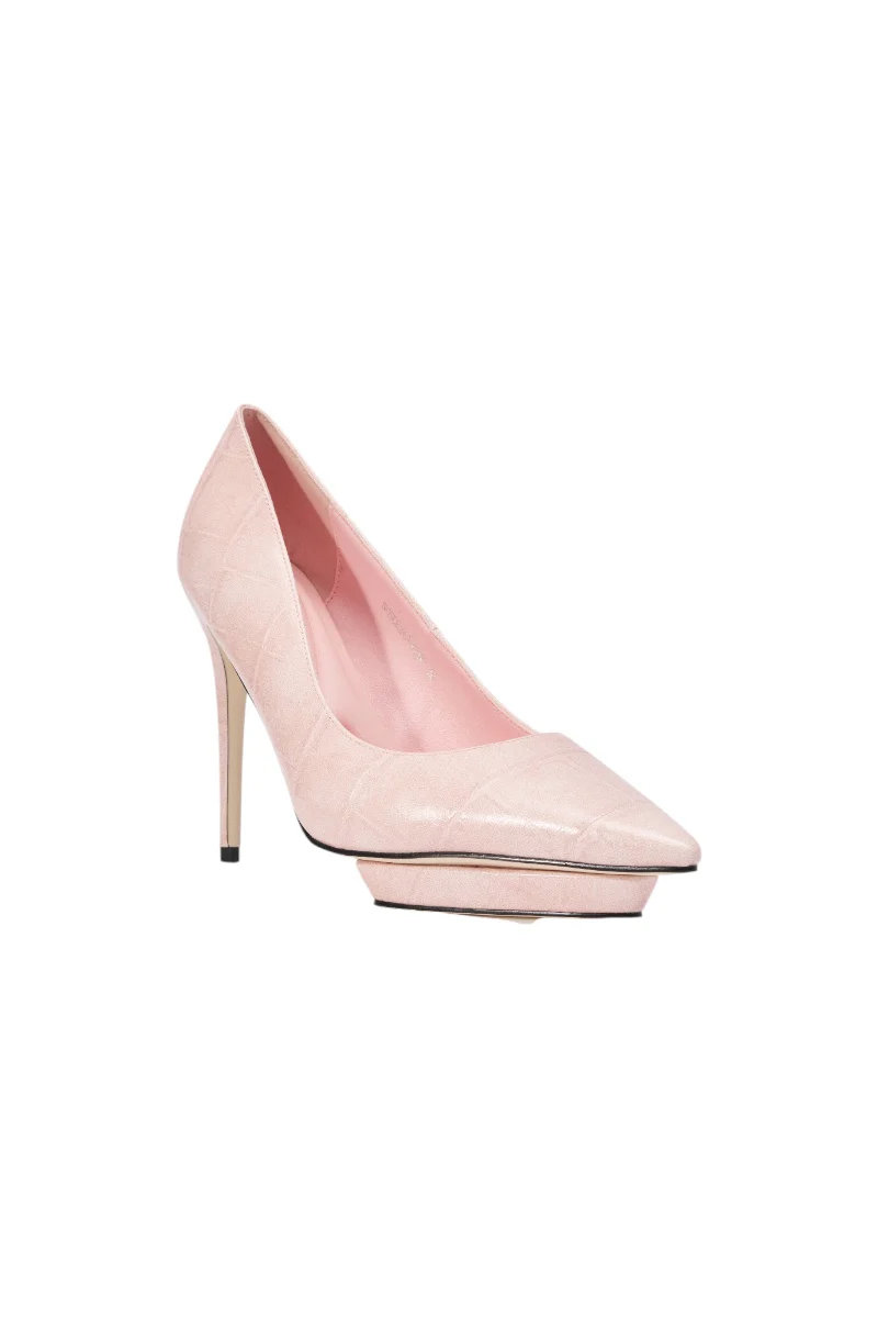 AKIRA GOLD SKYSCRAPER PINK PLATFORM PUMP - Image 6