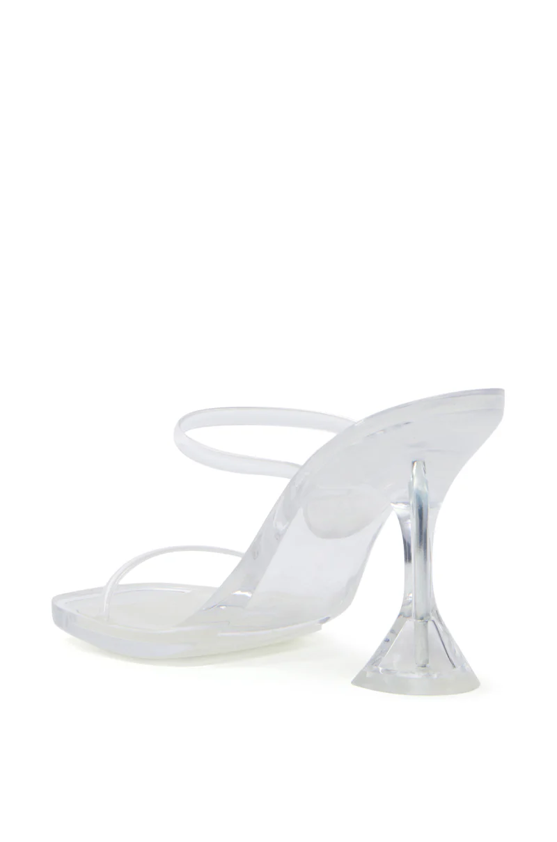 AZALEA WANG QUIRON CLEAR PVC CHUNKY HEEL SLIP ON SANDAL - Image 6