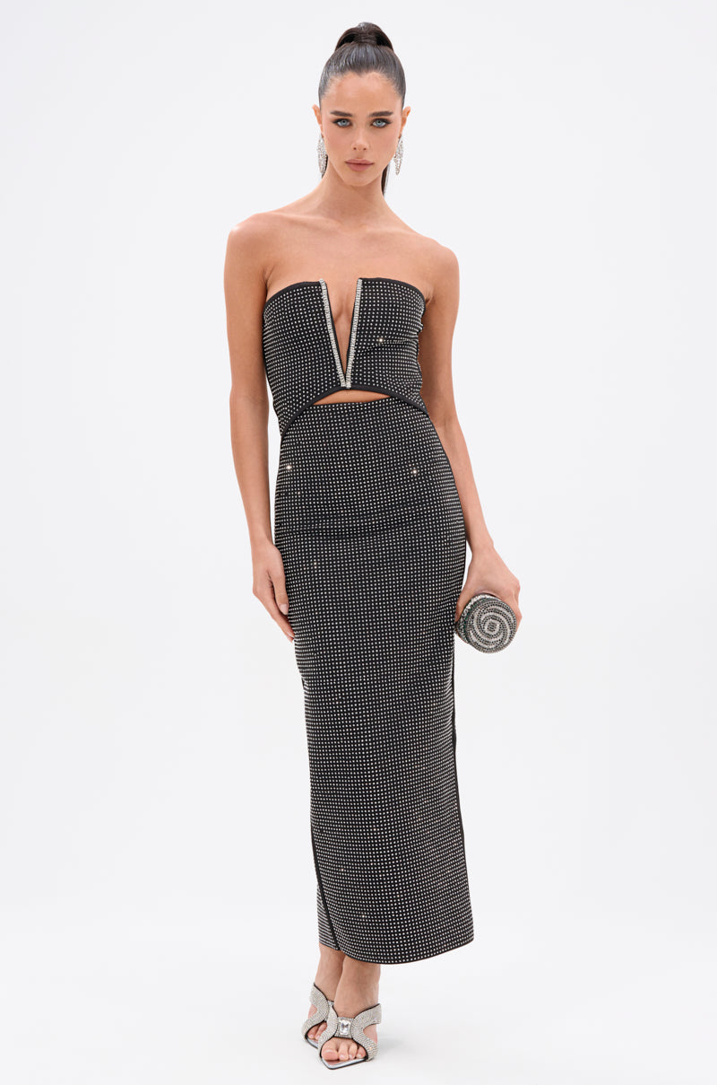ALINA RHINESTONE MIDI DRESS - Image 3