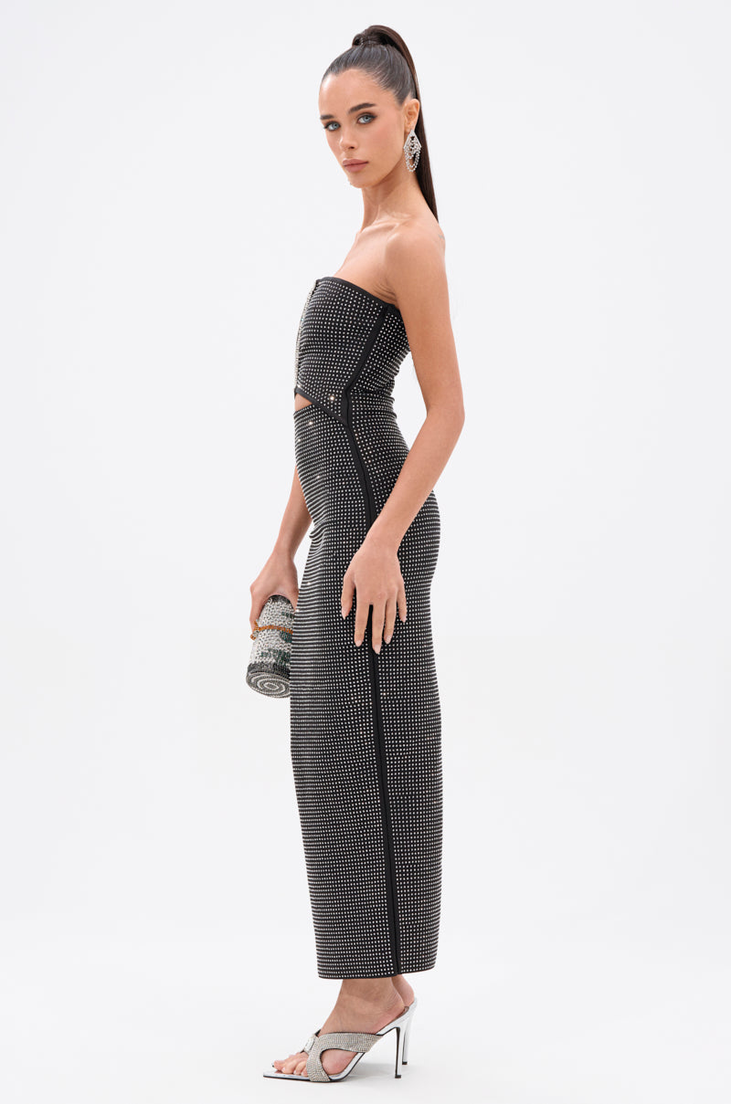 ALINA RHINESTONE MIDI DRESS - Image 4