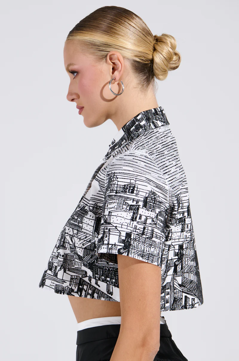 ALL AROUND THE WORLD BUTTON DOWN TOP - Image 3