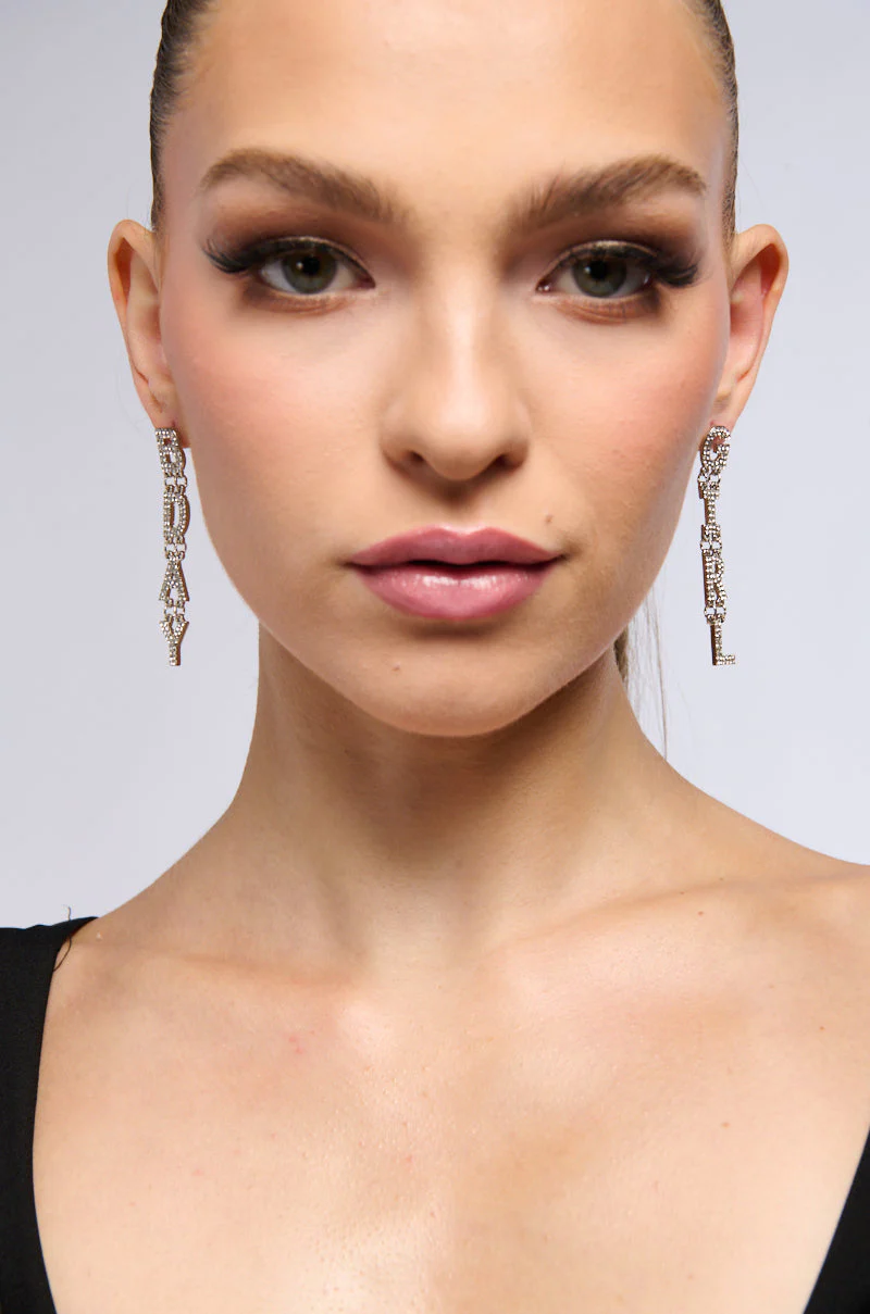 ALL EYES ON ME RHINESTONE DROP EARRINGS - Image 5