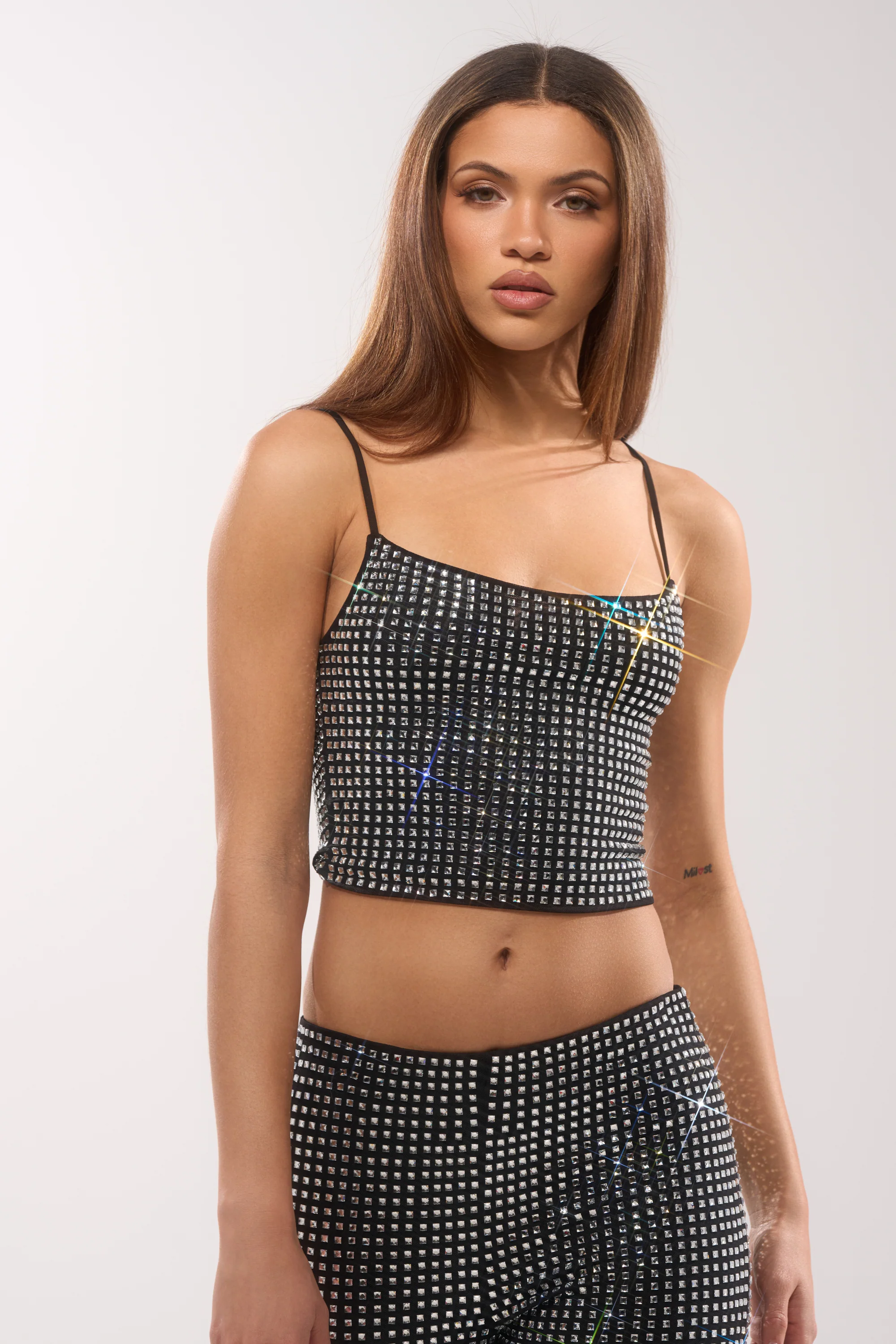 ALL EYES ON ME RHINESTONE BLOUSE - Image 2