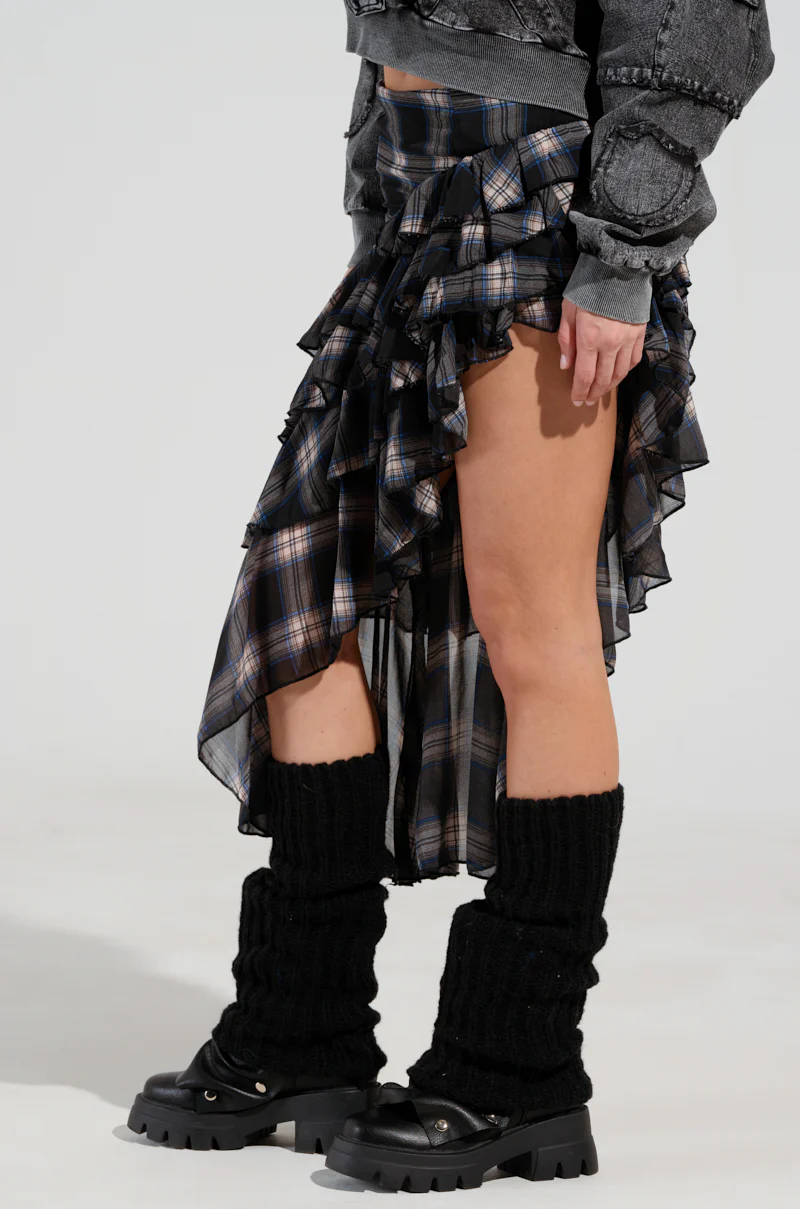 ALL MY LOVE PLAID SKIRT - Image 3