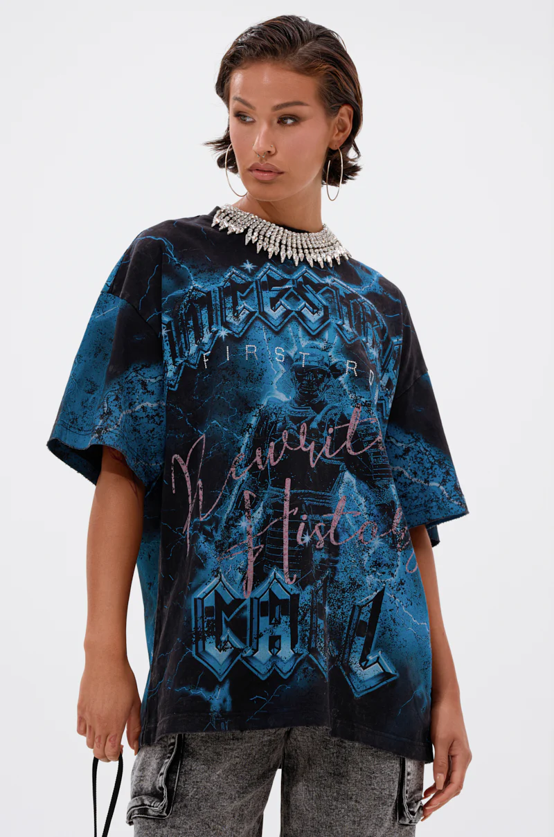 FIRST ROW ANCESTRAL FURY OVERSIZED GRAPHIC TEE - Image 2