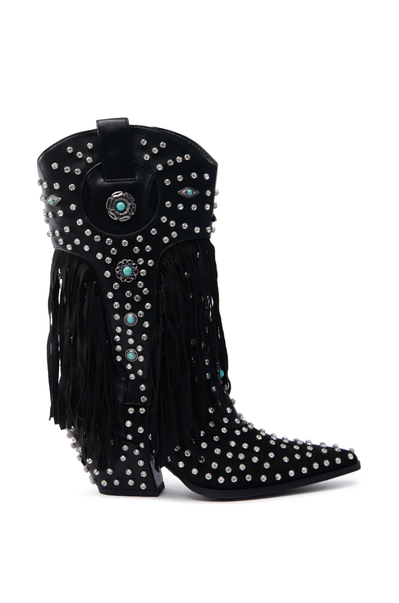 AZALEA WANG GREYSON BLACK BOOTIE - Image 10