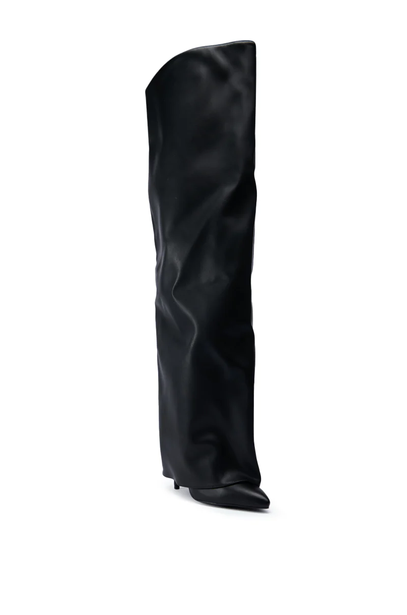 AZALEA WANG AGUILAR BLACK THIGH HIGH SUSPENDER BOOT - Image 5