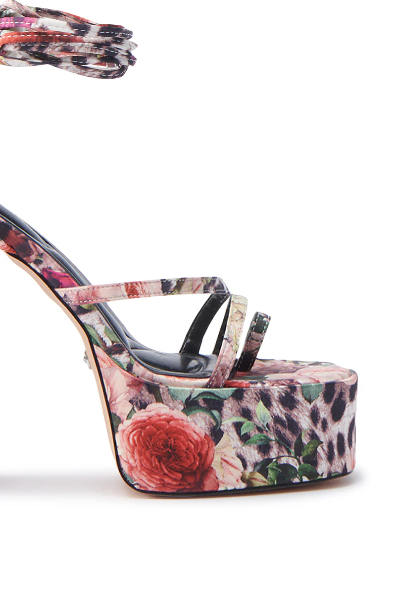 AZALEA WANG BANIRA MULTI CHEETAH FLORAL CHUNKY SANDAL - Image 6
