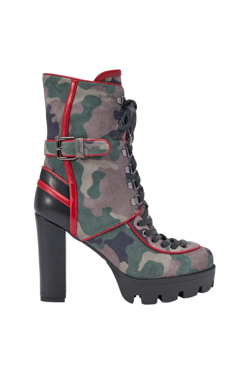 AZALEA WANG BENSON CAMO BLOCK SPORTY BOOTIE - Image 4