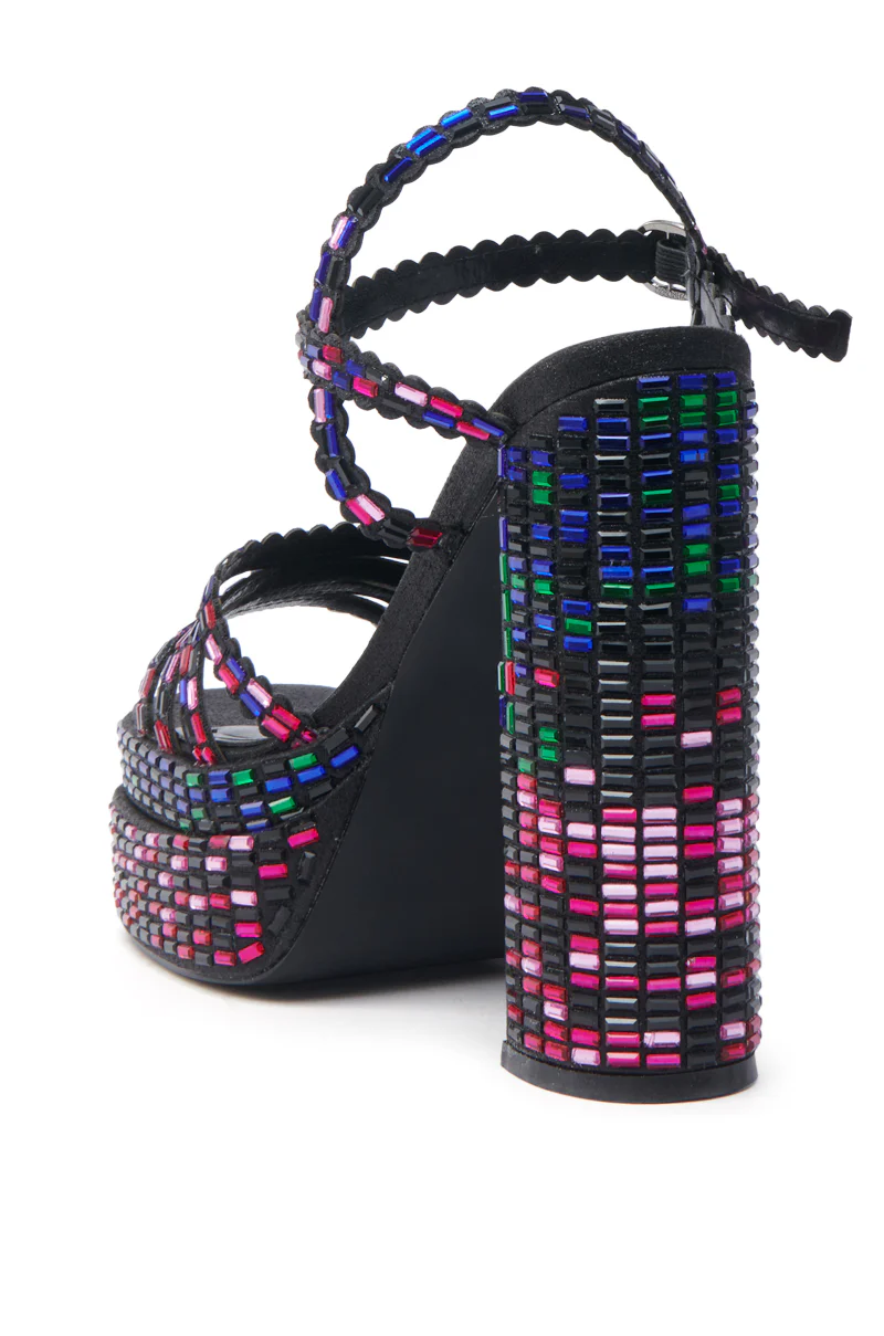 AZALEA WANG BIRCH BLACK EMBELLISHED SANDAL - Image 6