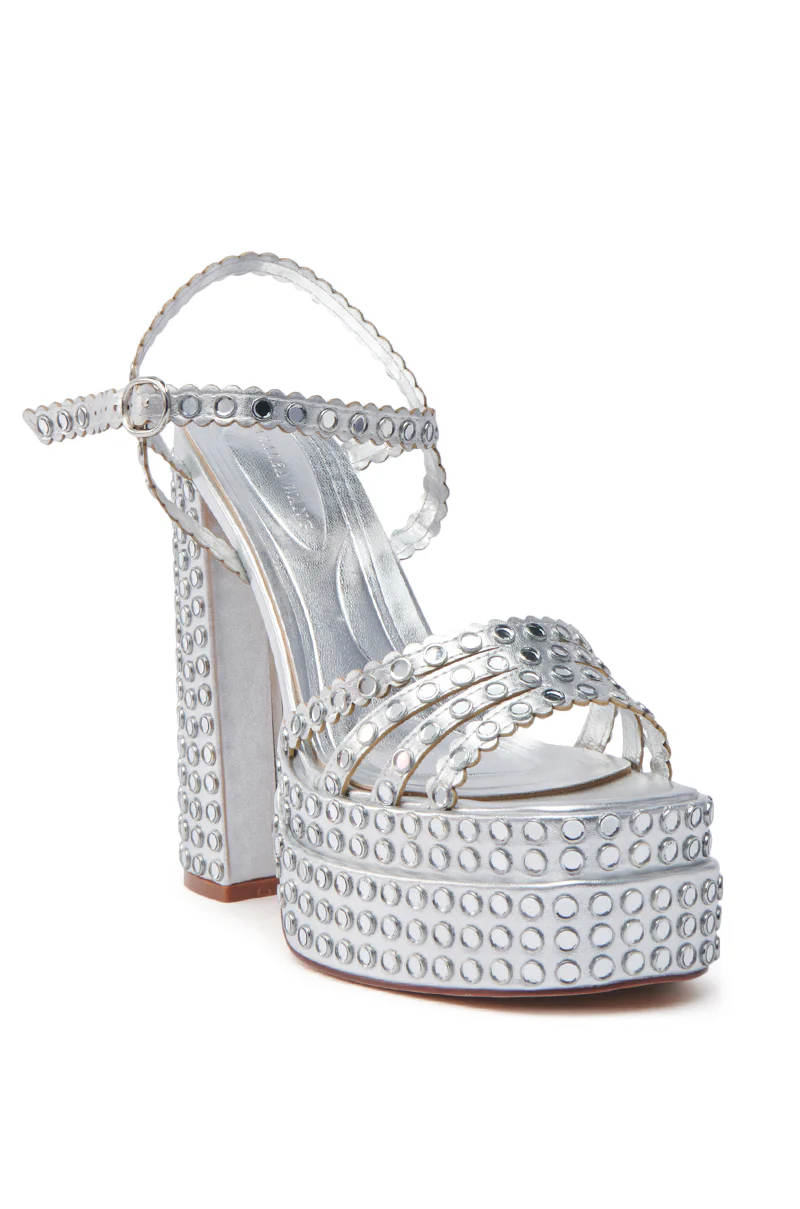 AZALEA WANG BIRCH SILVER EMBELLISHED SANDAL - Image 5