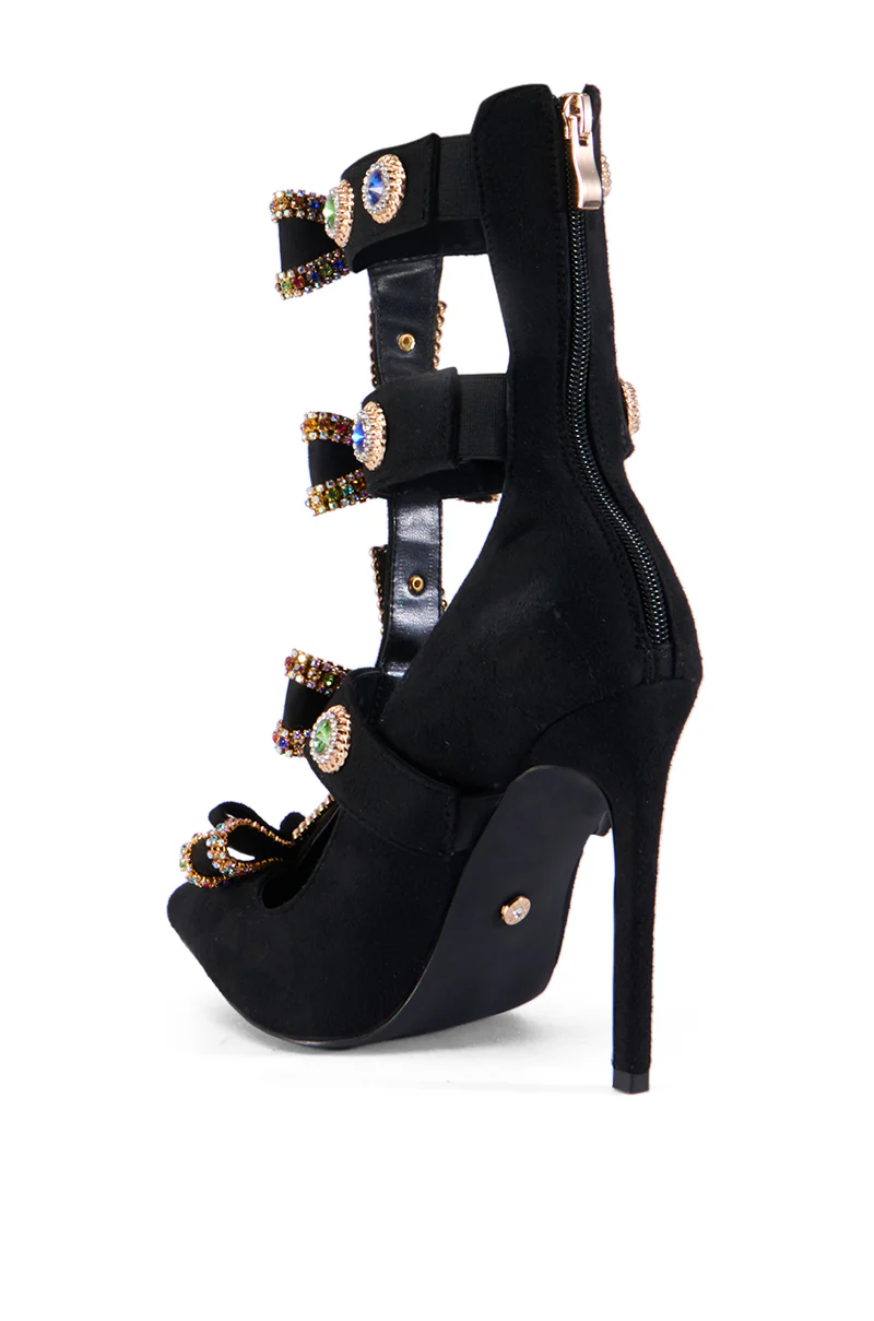 AZALEA WANG BRILLANCE BLACK EMBELLISHED PUMP - Image 5