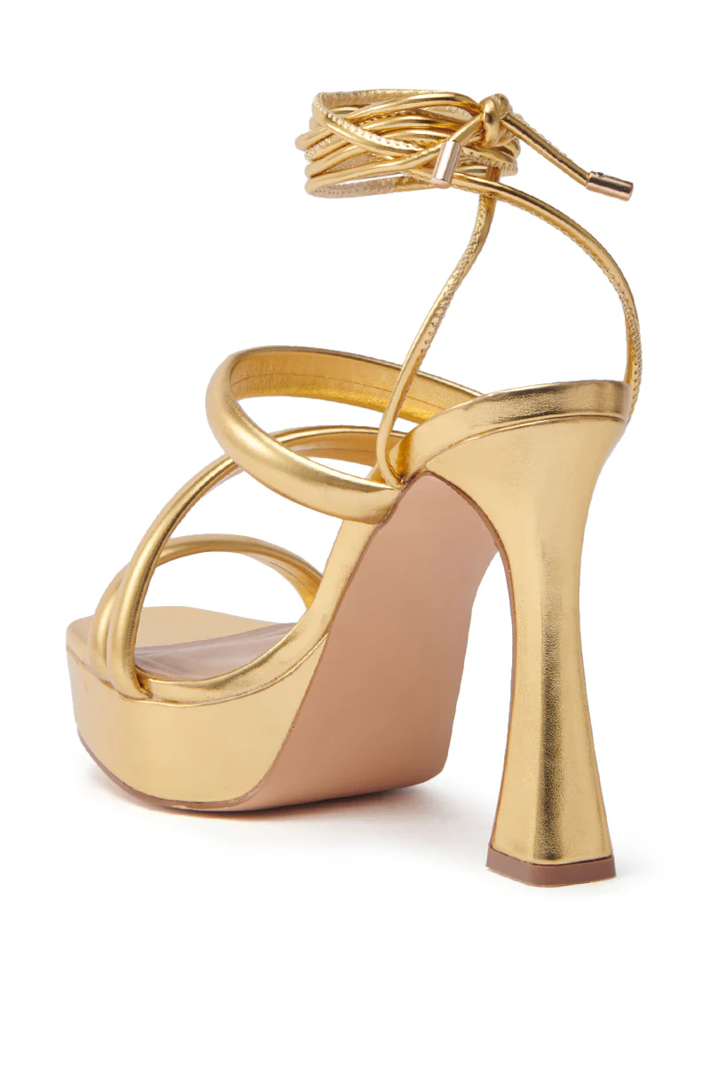 AZALEA WANG CARELESS GOLD CHUNKY SANDAL - Image 5