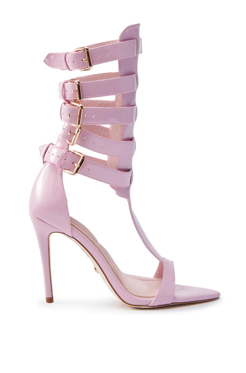 AZALEA WANG CHERELL PINK GLADIATOR SANDAL STILETTO - Image 4