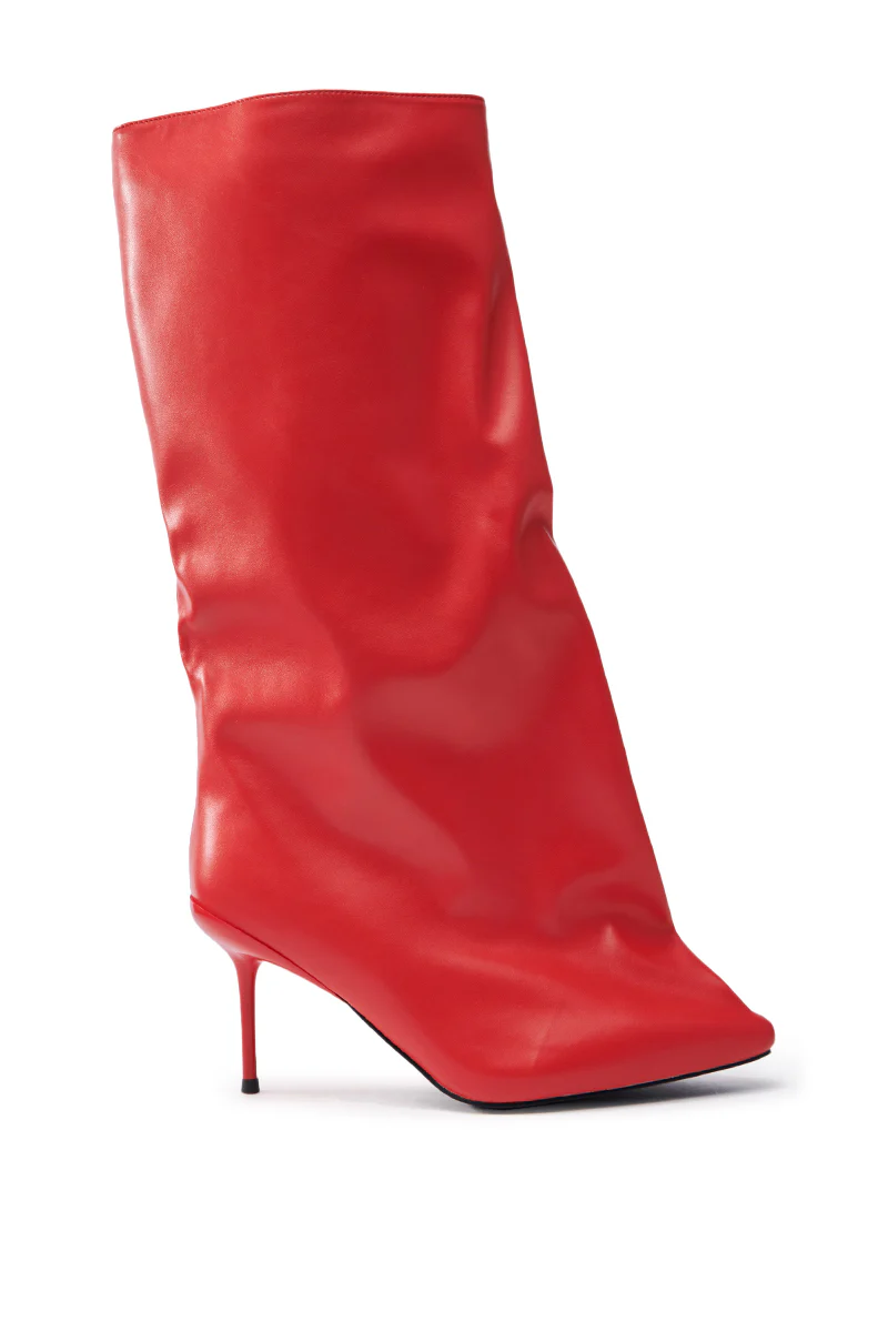 AZALEA WANG COUTURE CRAZY RED BOOT - Image 2