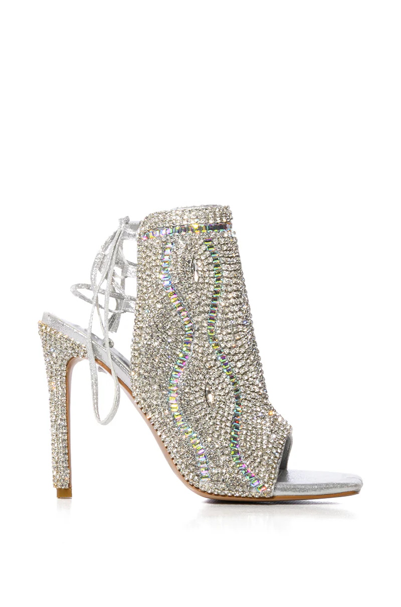 AZALEA WANG DELANIE SILVER STILETTO SANDAL - Image 6