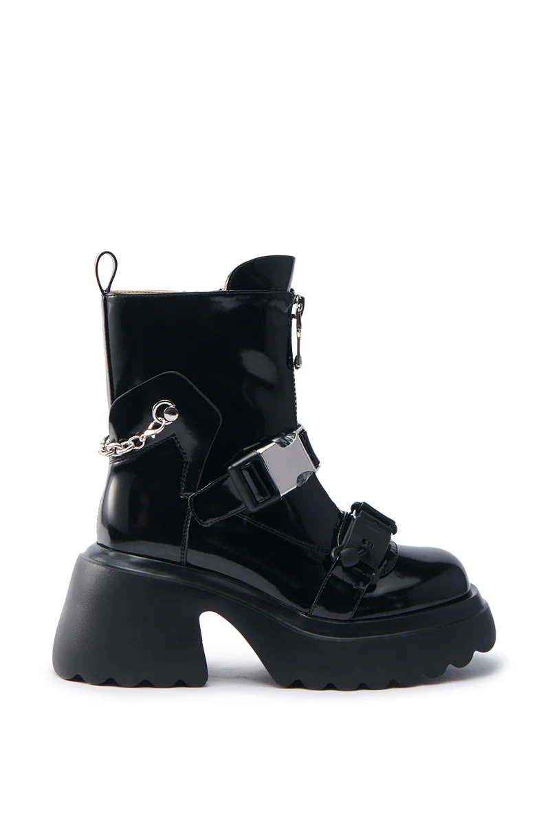 AZALEA WANG EVERHART BLACK WITH METAL BOOTIE - Image 3