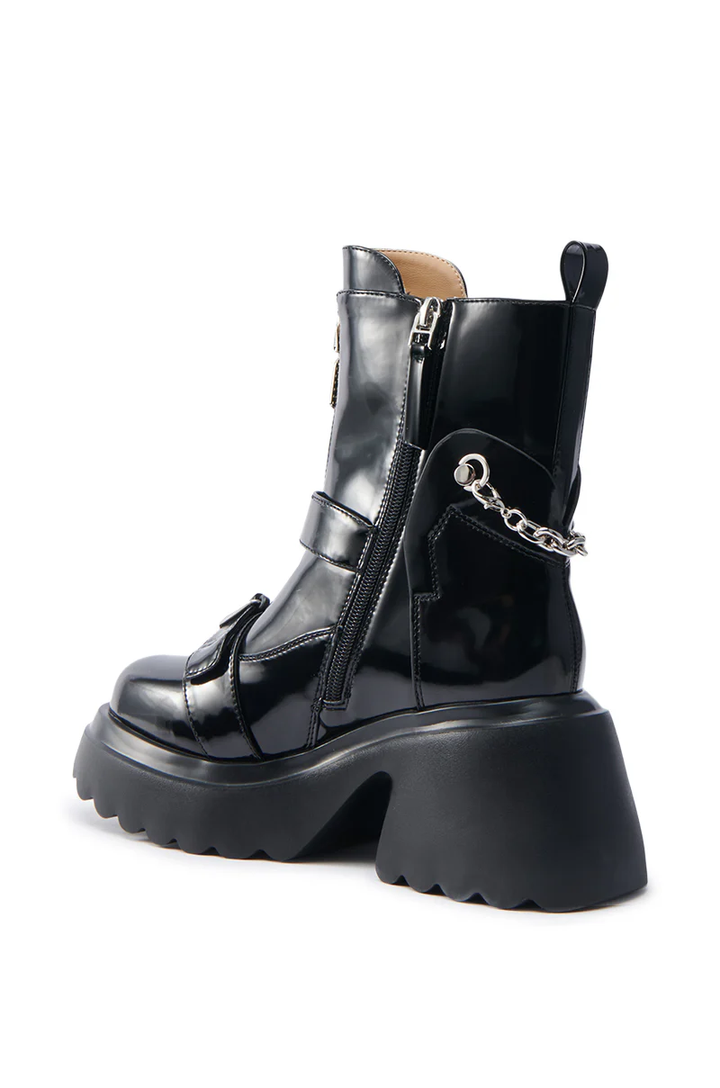 AZALEA WANG EVERHART BLACK WITH METAL BOOTIE - Image 5