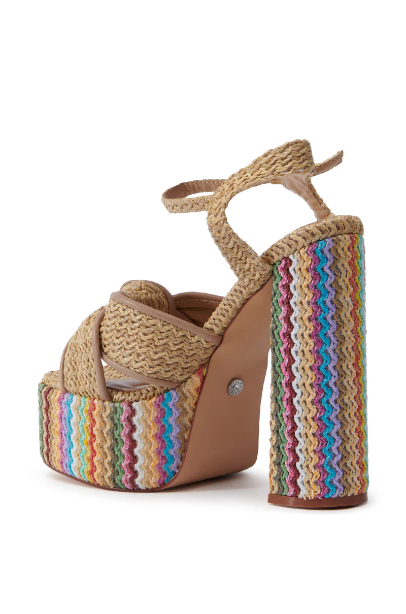 AZALEA WANG FLAVIA MULTI RAFFIA PLATFORM SANDAL - Image 6
