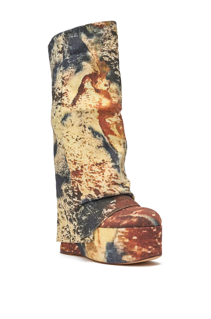 AZALEA WANG FRANKEYE MULTI MATERIAL FLATFORM BOOT - Image 4