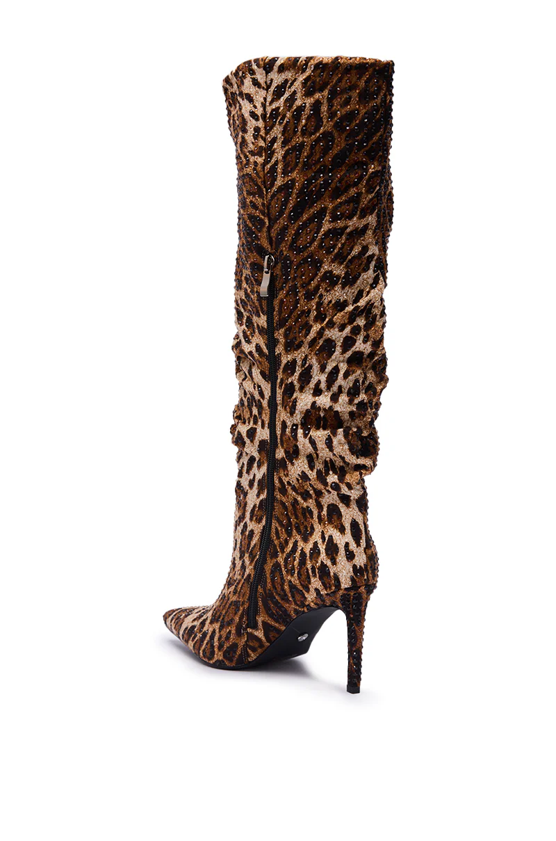 AZALEA WANG GRANT RHINESTONE LEOPARD SLOUCH BOOT - Image 9