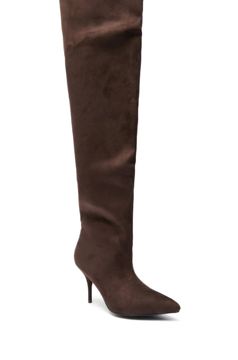AZALEA WANG HALINA CHOCOLATE THIGH HIGH BOOT - Image 6