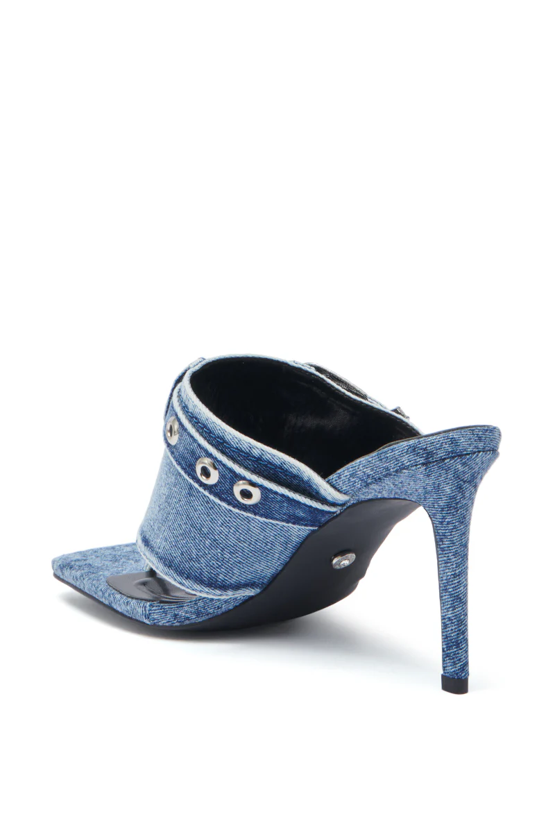 AZALEA WANG JULIJA DENIM THONG STILETTO SANDAL - Image 5