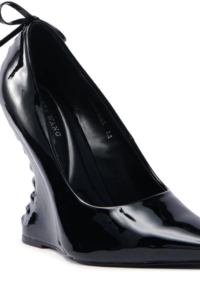AZALEA WANG KABIRA BLACK WEDGE PUMP - Image 8