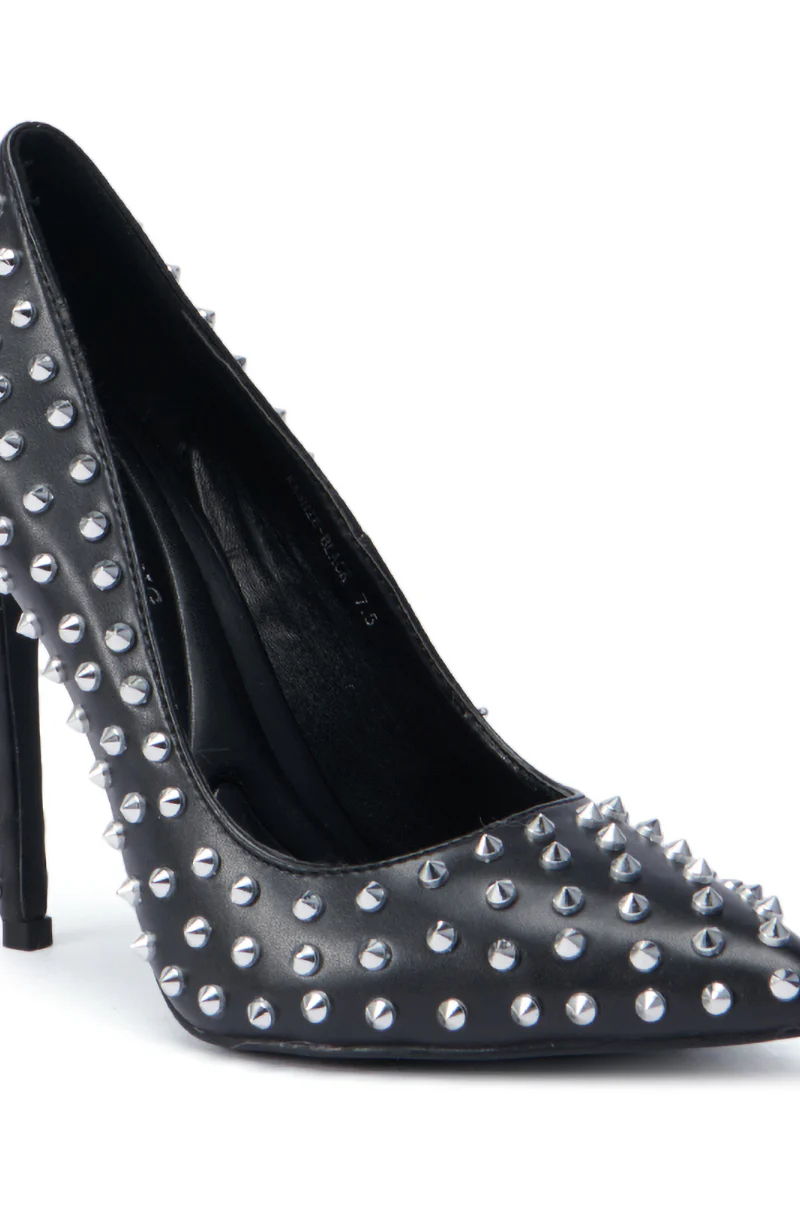 AZALEA WANG KASHIE BLACK STILETTO PUMP - Image 7