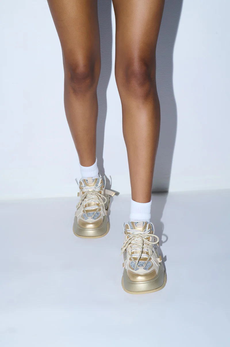 AZALEA WANG KIKO GOLD SNEAKER - Image 2