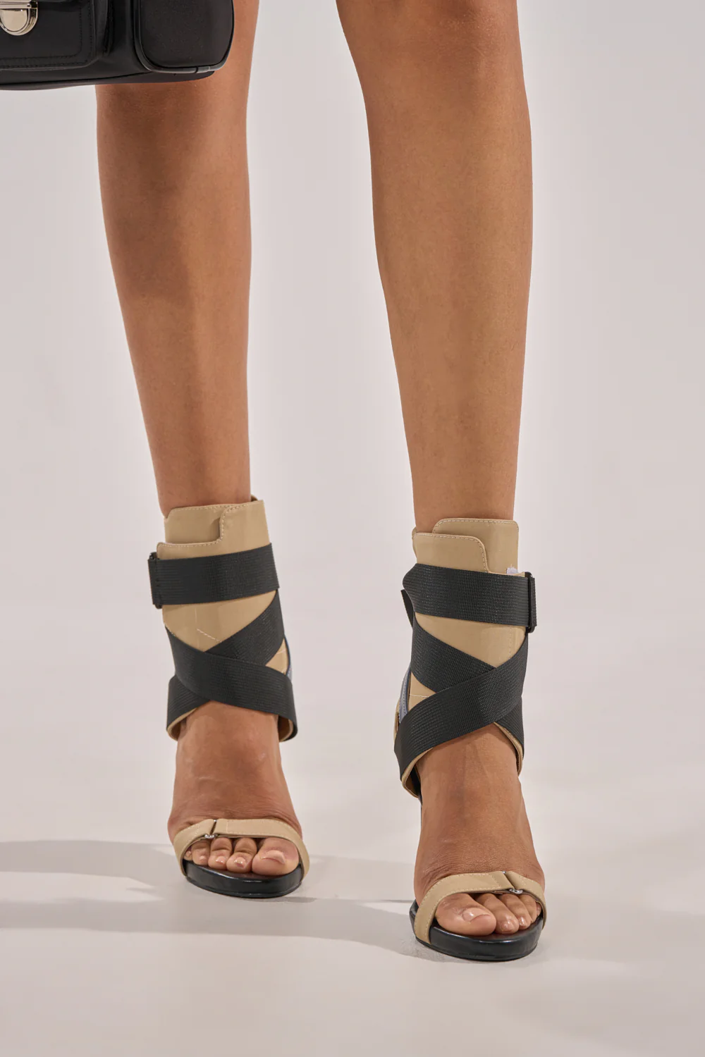 AZALEA WANG KIVA KHAKI STILETTO SPORTY SANDAL - Image 3