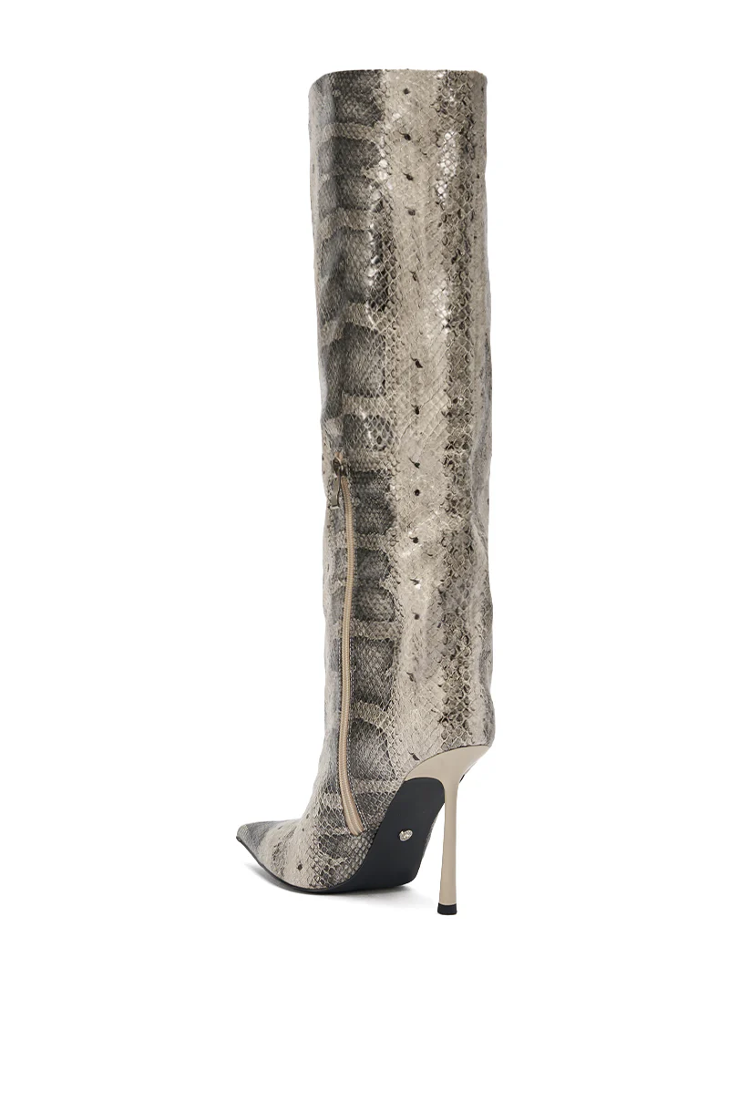 AZALEA WANG MADEYE SNAKE STILETTO BOOT - Image 11
