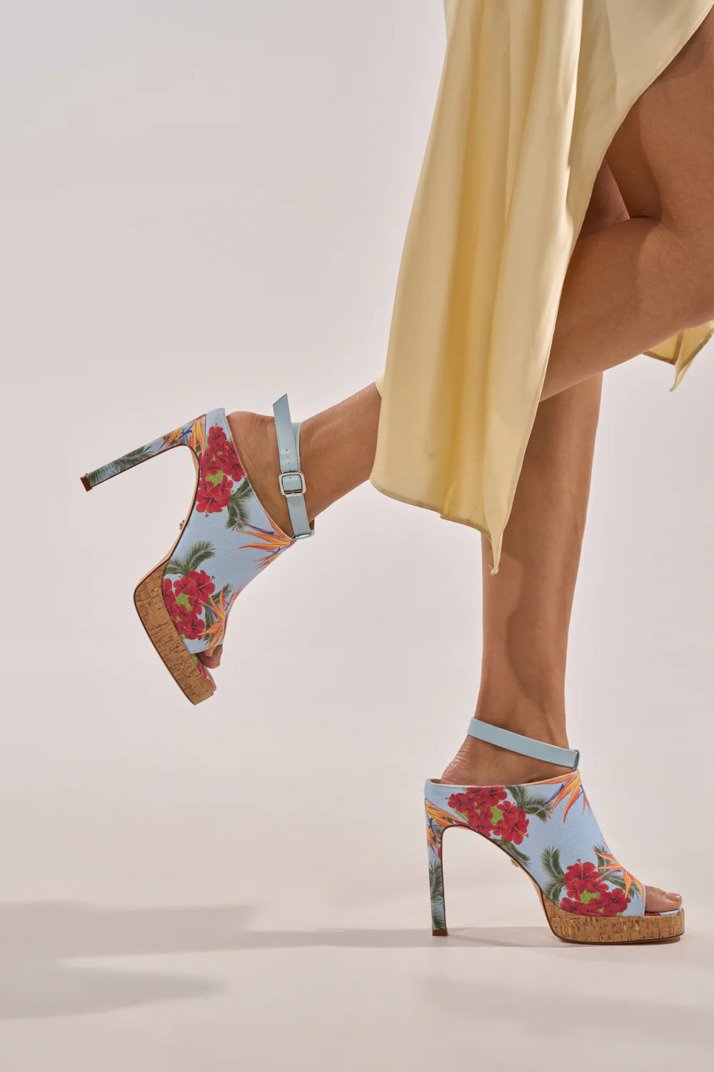 AZALEA WANG MAELIE MULTI FLORAL STILETTO SANDAL - Image 2