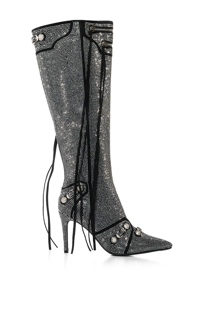 AZALEA WANG MAEVE SILVER STILETTO BOOT - Image 6