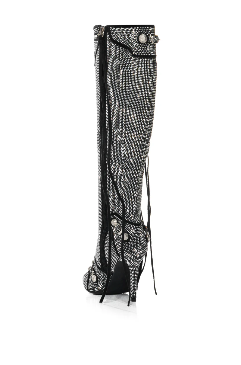 AZALEA WANG MAEVE SILVER STILETTO BOOT - Image 8
