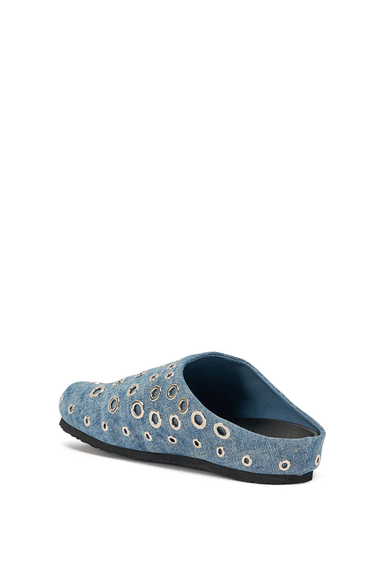 AZALEA WANG MARSHA DENIM GROMMET DETAIL FLAT - Image 7