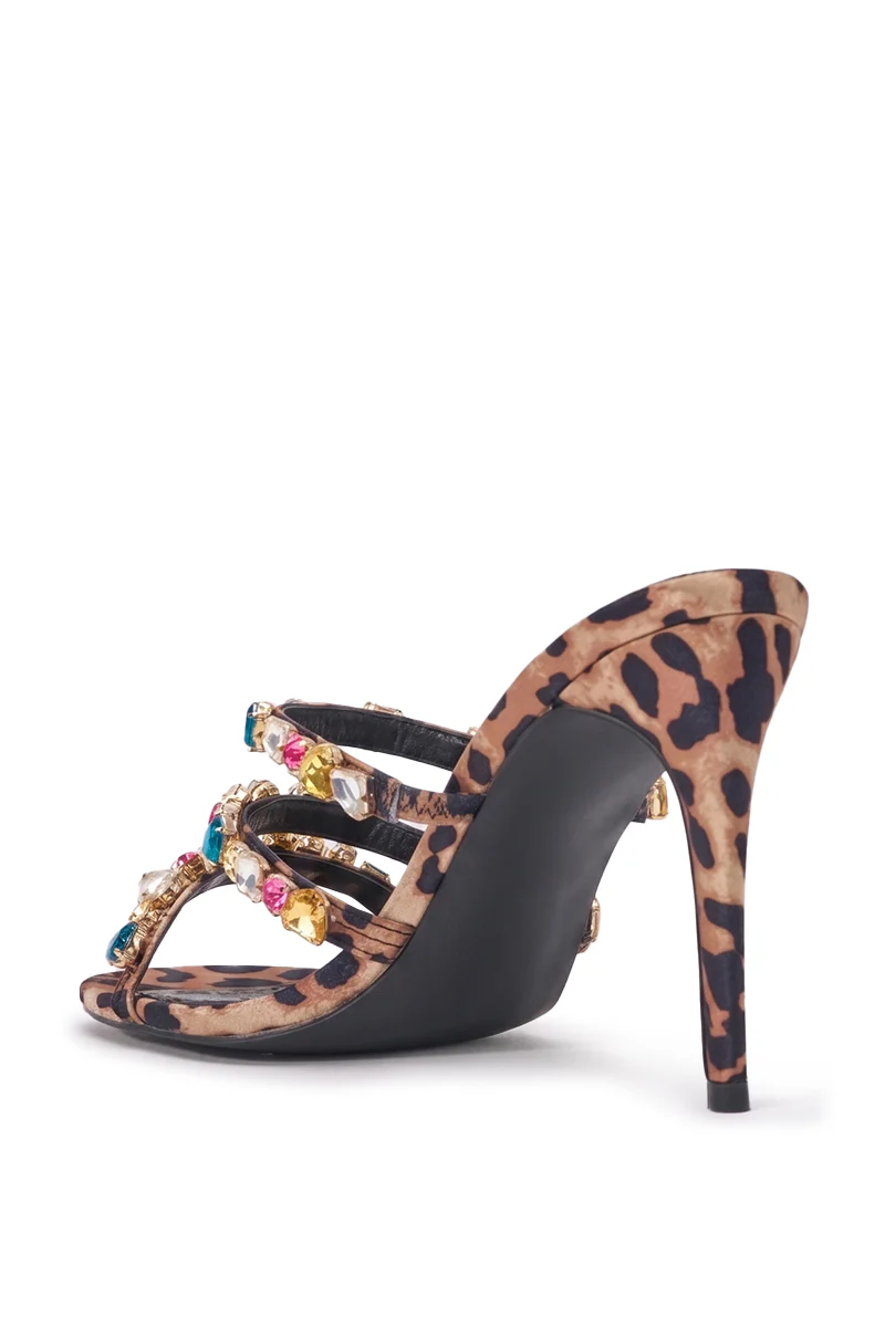 AZALEA WANG MINDY LEOPARD STILETTO SLIP ON SANDAL - Image 8