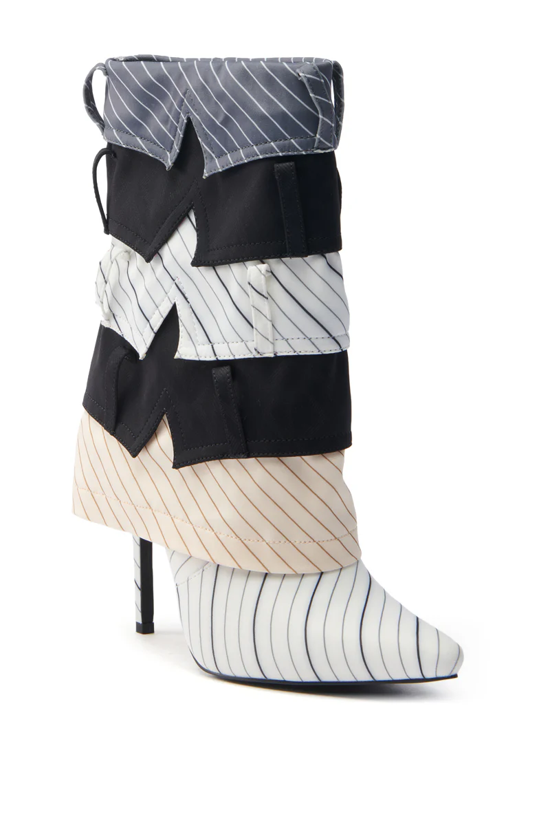 AZALEA WANG MOORE MULTI PINSTRIPE STILETTO BOOTIE - Image 4