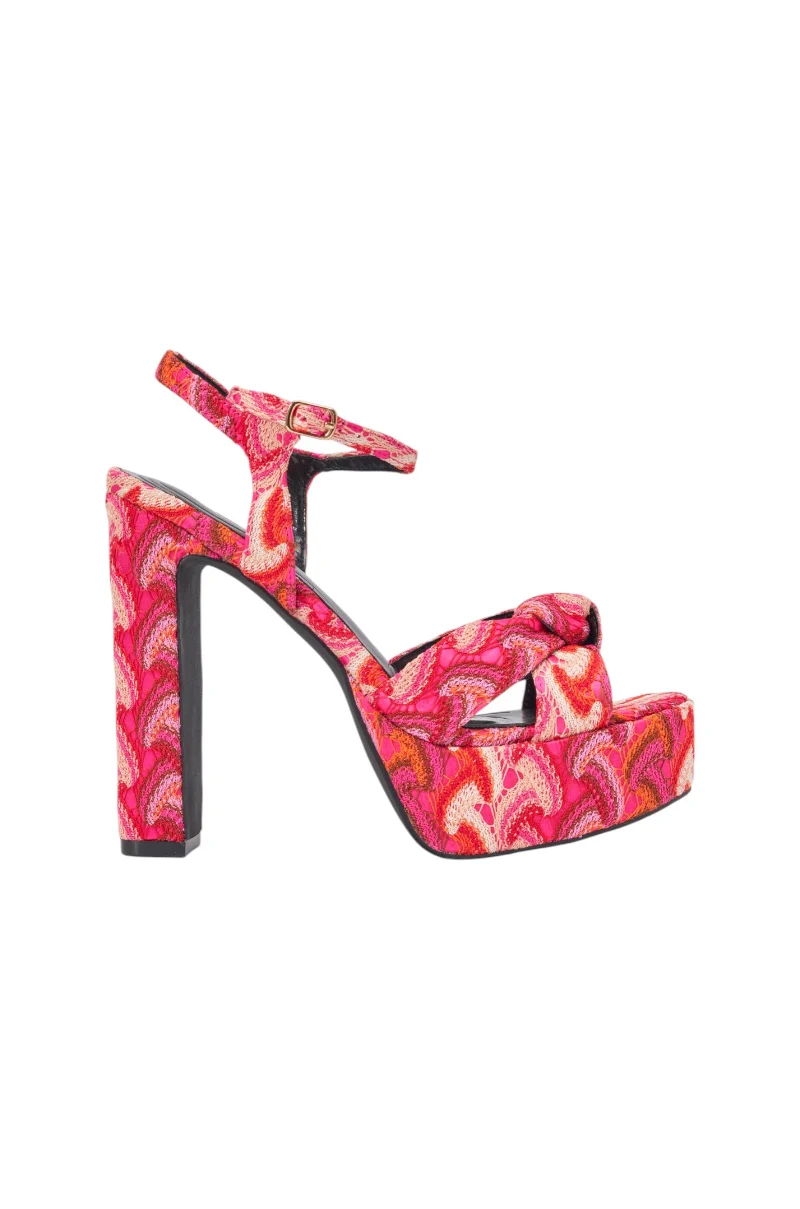 AZALEA WANG NENE PINK MULTI BLOCK SANDAL - Image 4