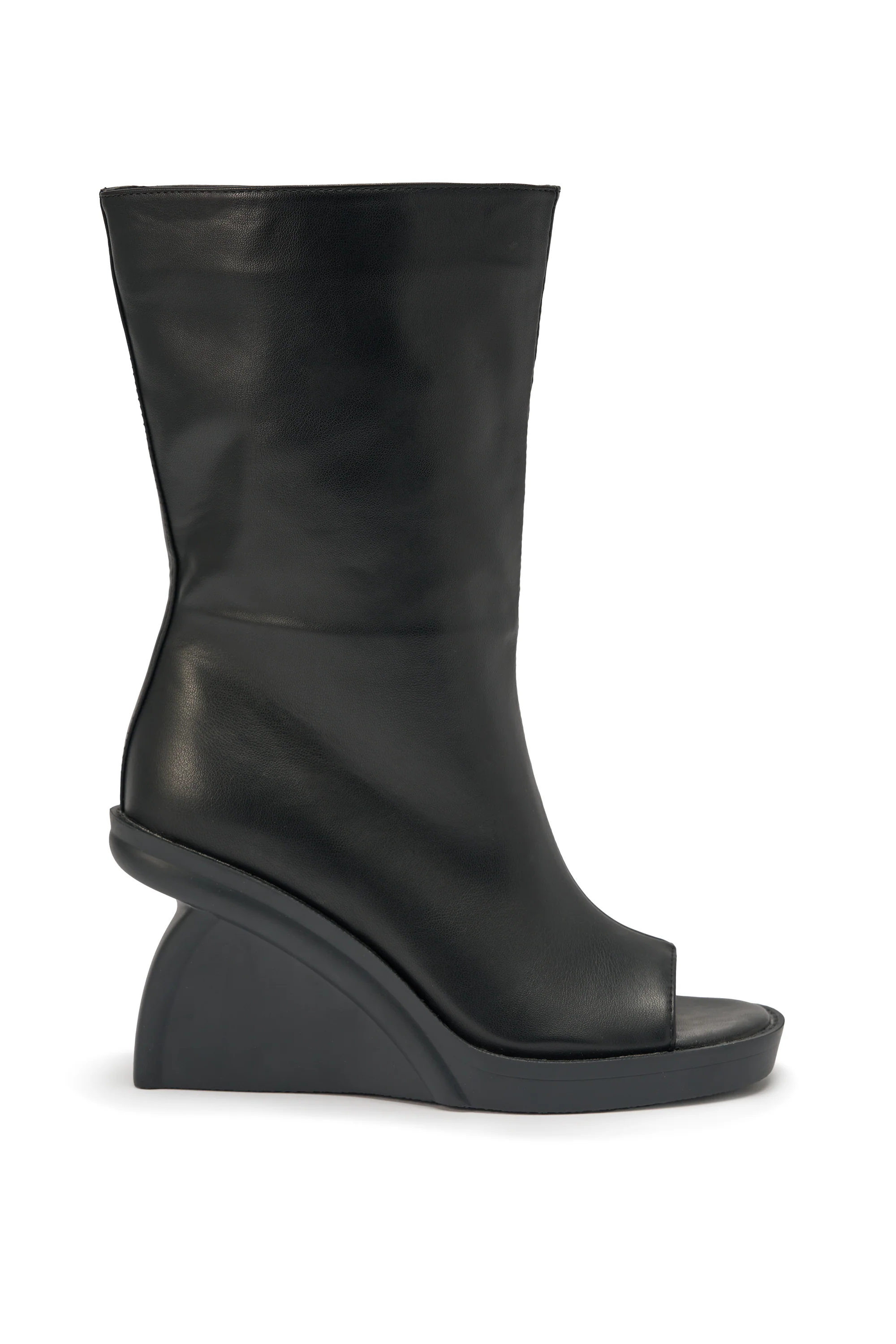 AZALEA WANG NOLIA BLACK NOVELTY WEDGE BOOTIE - Image 4