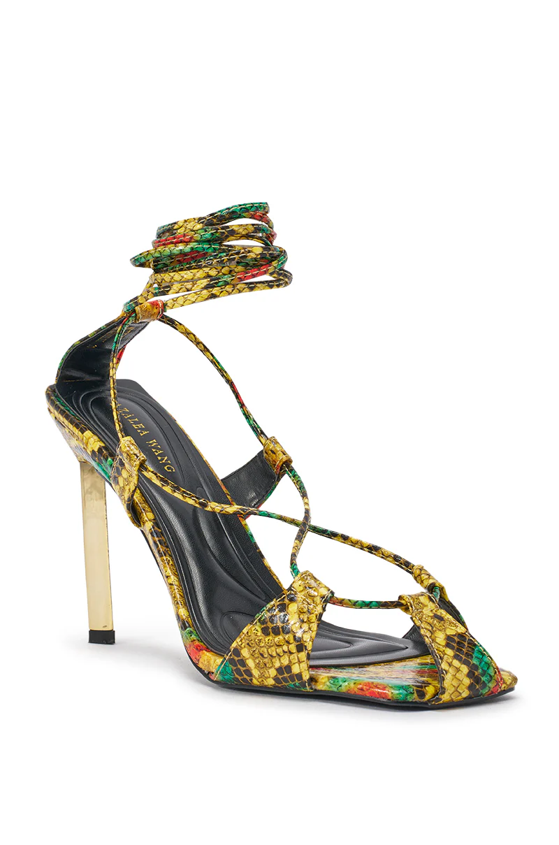 AZALEA WANG NOTYET MULTI SNAKE STILETTO SANDAL - Image 5