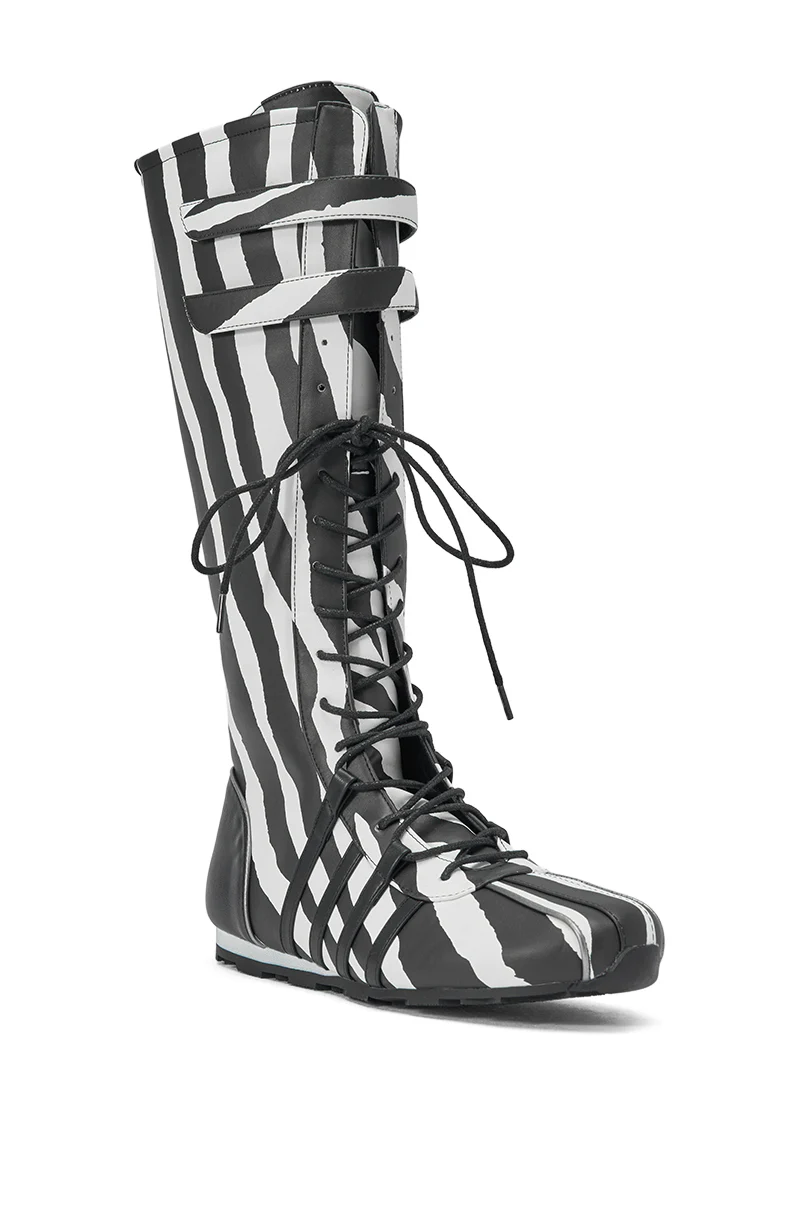 AZALEA WANG OZZY ZEBRA FLAT SNEAKER - Image 4