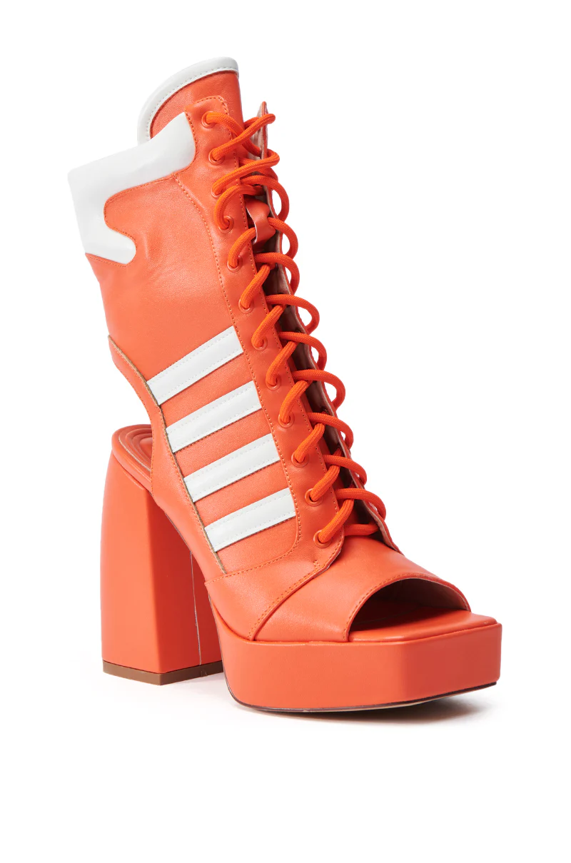 AZALEA WANG PAMINA ORANGE CHUNKY SANDAL - Image 5